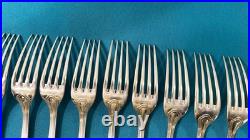 Fourchettes a entremets CHRISTOFLE modèle SPATOURS métal argenté couvert 17,5 cm