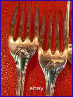 Fourchettes de Table Christofle Modèle Spatours Argent Plaqué Silver Silber