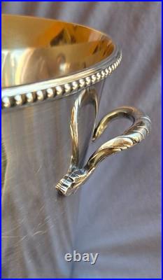 GUILDART Seau à Champagne en métal argenté modèle PERLES style Louis XVI