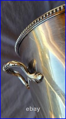 GUILDART Seau à Champagne en métal argenté modèle PERLES style Louis XVI