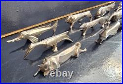 Gallia 12 Porte Couteaux Animaux Metal Argente Art Deco Modele De Sandoz