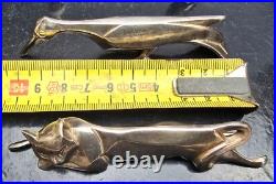 Gallia 12 Porte Couteaux Animaux Metal Argente Art Deco Modele De Sandoz
