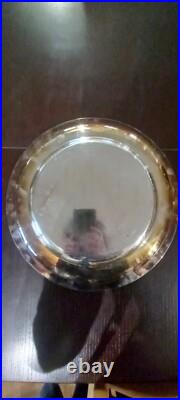 Grand Plat Christofle Métal Argenté Modèle Rubans Croisés