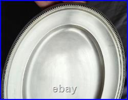 Grand plat ovale métal argenté GALLIA production CHRISTOFLE Modèle PERLES