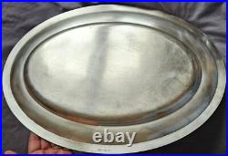 Grand plat ovale métal argenté GALLIA production CHRISTOFLE Modèle PERLES