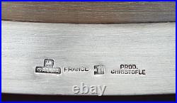 Grand plat ovale métal argenté GALLIA production CHRISTOFLE Modèle PERLES