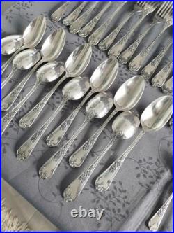 Grande Ménagère Liberty en métal argenté avec couteaux 61 pièces modèle Louis XV