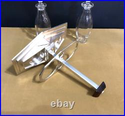 Huilier / vinaigrier CHRISTOFLE GALLIA modèle CHEVRON métal argenté ART DECO Huilier / vinaigrier CHRISTOFLE GALLIA modèle CHEVRON métal argenté ART DECO