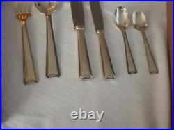 Importante Ménagère Ercuis en Métal Argenté Modèle Cambodge 106 Pièces COFFRETS