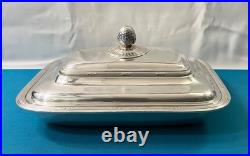 Légumier CHRISTOFLE modèle RUBANS CROISES métal argenté plat service table