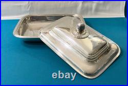 Légumier CHRISTOFLE modèle RUBANS CROISES métal argenté plat service table