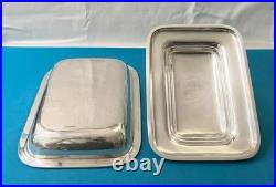 Légumier CHRISTOFLE modèle RUBANS CROISES métal argenté plat service table