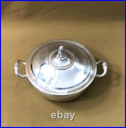 Légumier couvert CHRISTOFLE modèle MALMAISON BEAUHARNAIS métal argenté Table