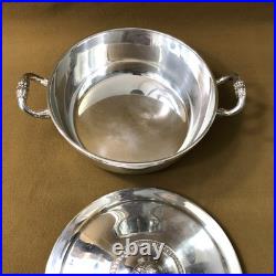 Légumier couvert CHRISTOFLE modèle MALMAISON BEAUHARNAIS métal argenté Table