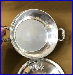 Légumier couvert CHRISTOFLE modèle MALMAISON BEAUHARNAIS métal argenté Table