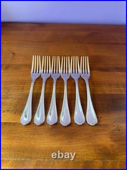 Lot 6 fourchettes Christofle modèle Spatours métal argenté poinçons