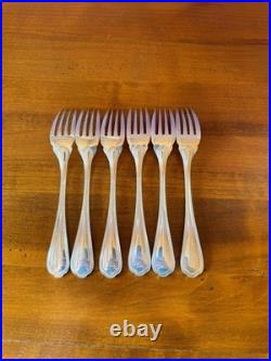 Lot 6 fourchettes Christofle modèle Spatours métal argenté poinçons