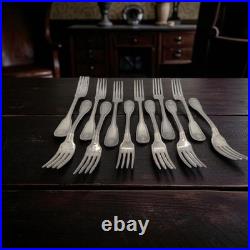 Lot De 12 Fourchettes À Dessert Christofle en métal argenté Modèle Coquille Lot De 12 Fourchettes À Dessert Christofle en métal argenté Modèle Coquille