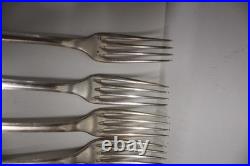 Lot de 10 fourchettes de table Christofle Modèle America Métal argenté
