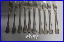 Lot de 10 fourchettes de table Christofle Modèle America Métal argenté