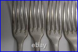 Lot de 10 fourchettes de table Christofle Modèle America Métal argenté