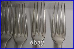 Lot de 10 fourchettes de table Christofle Modèle America Métal argenté
