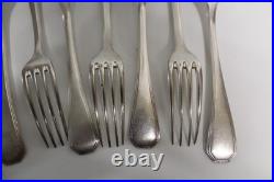 Lot de 10 fourchettes de table Christofle Modèle America Métal argenté