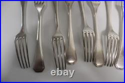 Lot de 10 fourchettes de table Christofle Modèle America Métal argenté