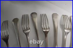 Lot de 10 fourchettes de table Christofle Modèle America Métal argenté