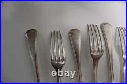 Lot de 10 fourchettes de table Christofle Modèle America Métal argenté
