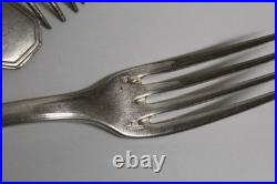 Lot de 10 fourchettes de table Christofle Modèle America Métal argenté