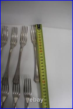 Lot de 10 fourchettes de table Christofle Modèle America Métal argenté