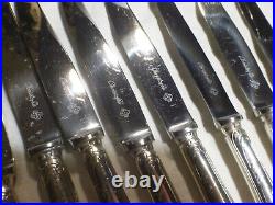 Lot de 18 couteaux Christofle modèle Marly fromage dessert métal argenté