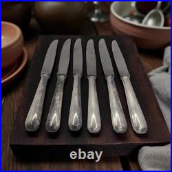 Lot de 6 couteaux À Fruits en métal argenté Christofle Modèle America