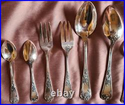 MANULOR Partie de ménagère 2 personnes 20 pièces métal argenté modèle Régence