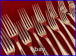 Ménagère 12 couverts CHRISTOFLE métal argenté Modèle BOREAL 20,5 cm Fourchettes