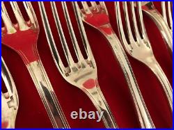 Ménagère 12 couverts CHRISTOFLE métal argenté Modèle BOREAL 20,5 cm Fourchettes