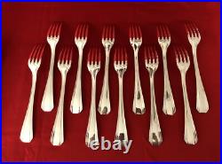 Ménagère 12 couverts CHRISTOFLE métal argenté Modèle BOREAL 20,5 cm Fourchettes