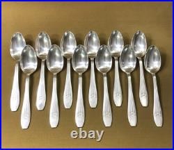 Ménagère 12 couverts de table ART DECO métal argenté ARGENTAL modèle DAMAS 21 cm