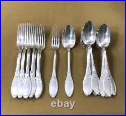 Ménagère 12 couverts de table BOULENGER modèle FILETS ET RUBANS métal argenté