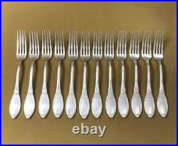 Ménagère 12 couverts de table BOULENGER modèle FILETS ET RUBANS métal argenté