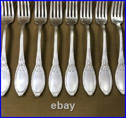 Ménagère 12 couverts de table BOULENGER modèle FILETS ET RUBANS métal argenté