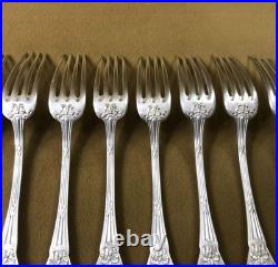 Ménagère 12 couverts de table BOULENGER modèle FILETS ET RUBANS métal argenté