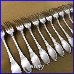 Ménagère 12 couverts de table BOULENGER modèle FILETS ET RUBANS métal argenté