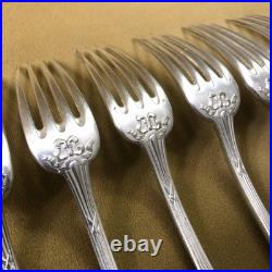 Ménagère 12 couverts de table BOULENGER modèle FILETS ET RUBANS métal argenté