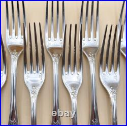 Ménagère 12 couverts de table CHRISTOFLE modèle MARLY métal argenté 20,5 cm