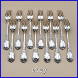Ménagère 12 couverts de table CHRISTOFLE modèle MARLY métal argenté 20,5 cm