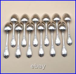 Ménagère 12 couverts de table CHRISTOFLE modèle MARLY métal argenté 20,5 cm