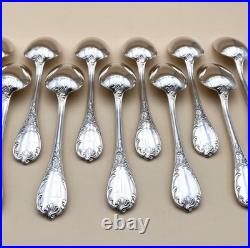 Ménagère 12 couverts de table CHRISTOFLE modèle MARLY métal argenté 20,5 cm