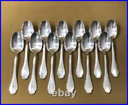 Ménagère 12 couverts de table CHRISTOFLE modèle POMPADOUR métal argenté 20,5 cm